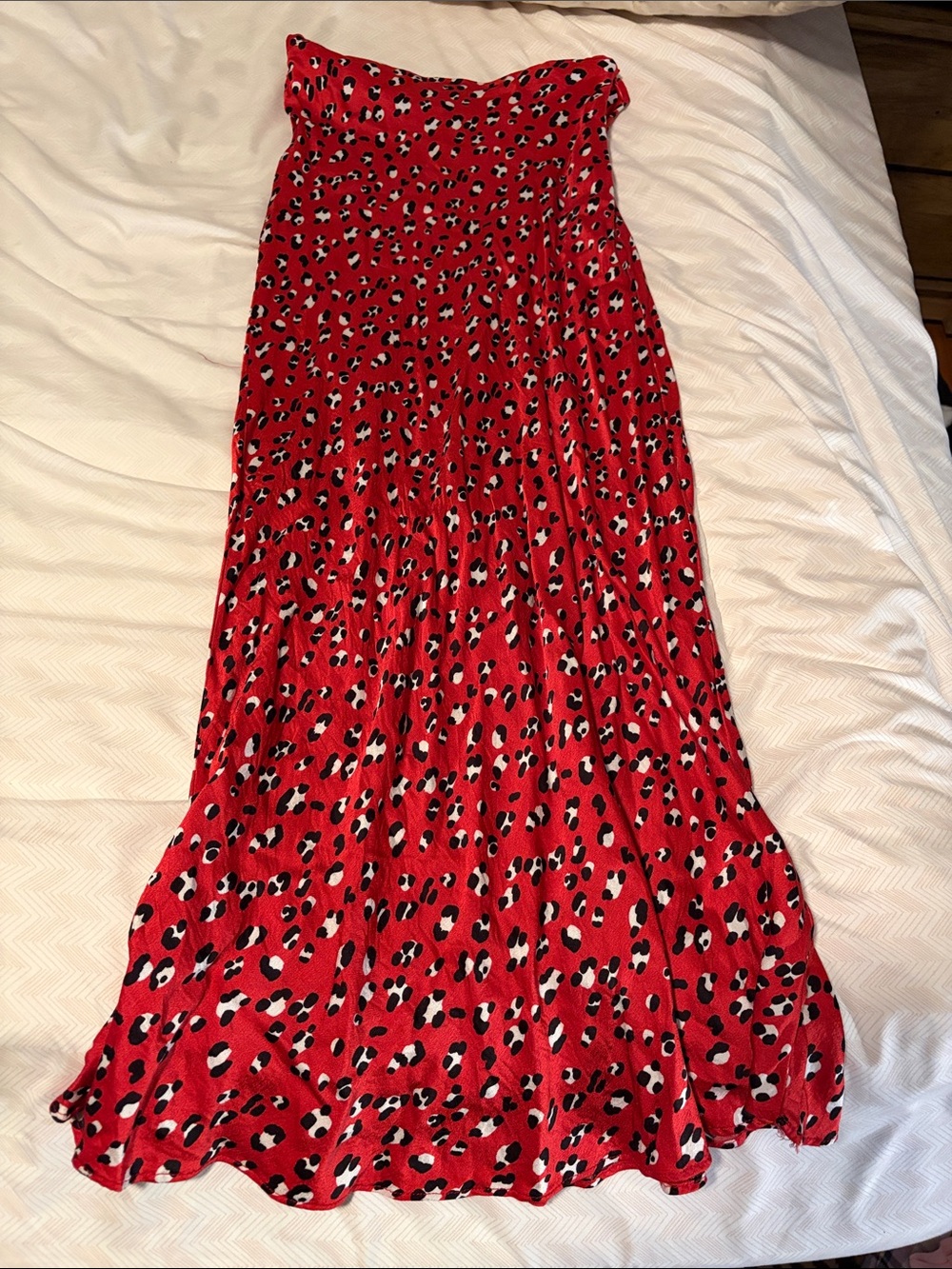 Urban Outfitters Red Leopard Print Maxi Skirt - Women - small